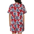 thumbnail image 6 of Sigee Palm Tree Pattern on Red for Sleepwear Casual Pjs with Pockets Women's Pajamas Sets Shorts 2 Piece Short Sleeve Lounge Sets 4X-Large, 6 of 9