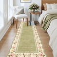 thumbnail image 6 of Lahome 2'x6' Scalloped Boho Floral Hallway Runner Rug 2x6ft Non-Slip, Washable Low-Pile,Soft Microfiber Carpet for Entryway Kitchen Laundry Bedroom,Green, 6 of 10