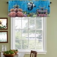 thumbnail image 4 of 2 Pack Valances for Windows, Funny Diving Panda Window Valances for Living Room/Bedroom/Bathroom, Ocean Sea Coastal Coral Fish Marine Life Light Filtering Kitchen Curtain Valance 54"W x18" L, 4 of 9