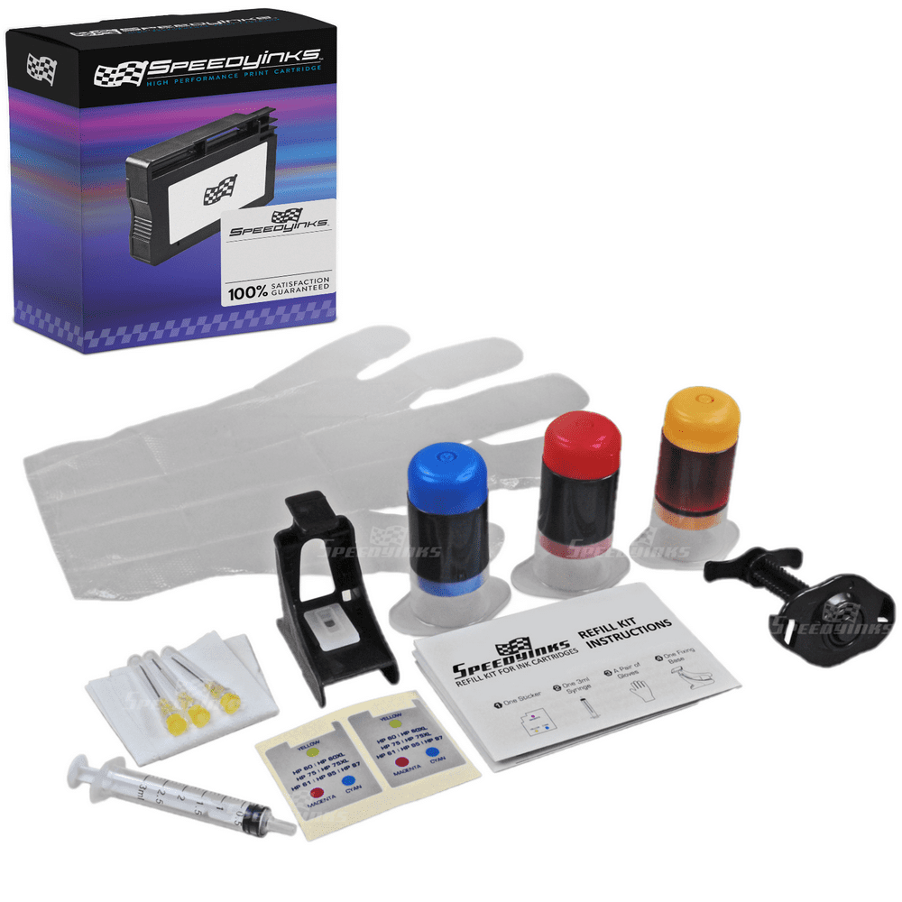 Speedy Refill Kit Replacement for HP 60 & 60XL (Color)