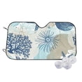 thumbnail image 2 of Picia Algae Corals and Seashells Curved Windshield Sunshade Accordion Folding Style Auto Shade for Car Truck SUV Van Blocks UV Ray Sun Visor Protector -, 2 of 7