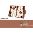 thumbnail image 2 of Backgammon Hanylish de Cuero Sintético con Estuche, Set Completo, 2 of 5