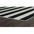 thumbnail image 3 of 5x8 Water Resistant, Indoor Outdoor Rugs for Patios, Front Door Entry, Entryway, Deck, Porch, Balcony | Outside Area Rug for Patio | Black, Stripe | Size: 5'3'' x 7'3'', 3 of 7