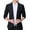 Black, variant on SWSMCLT Men's Long Sleeved Sport Button Suit Separate Coat Business Suit Jacket Formal Fitted Work Black 40