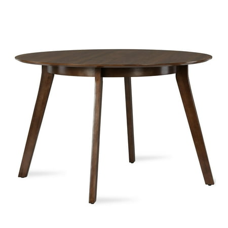 Round Table - Novogratz Henley Mid-Century Round Dining Table, Walnut