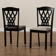 thumbnail image 6 of Baxton Studio Delilah Modern and Contemporary Sand Fabric Upholstered and Dark Brown Finished Wood 2-Piece Dining Chair Set, 6 of 7