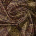thumbnail image 5 of Ambesonne Paisley Valance Pack of 2, Oriental Damask Design, 54"X12", Redwood and Amber, 5 of 5