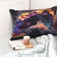 thumbnail image 4 of KLL Explosive Fluid Splash Art Pillow Covers Envelope Closure,Super Soft and Cozy Fuzzy Fleece Pillow Case Cover 14"x20", 4 of 5
