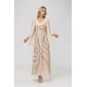 thumbnail image 3 of Vestido Clothfun con cuello en V, chifón, madre de la novia, morera, 3 of 7