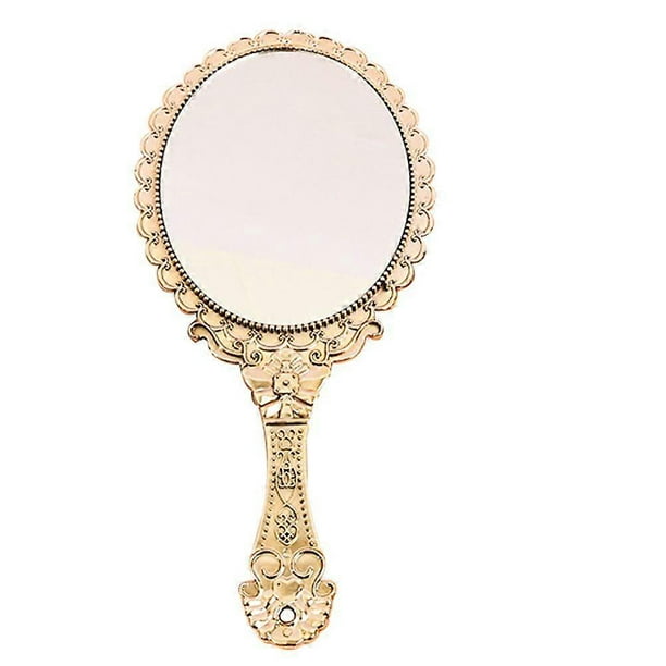 Vintage Handheld Mirror With Baroque Design For Hair Cutting And Makeup Small Travel Size Makeup Mirror True Reflection Mirror With Handle