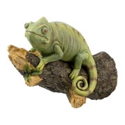 Sculpture chameleon statuettes, garden voyeurs lovely vivid hanging green lizard art Deco figurines decorative ornaments suitable for indoor and outdoor garden tree decorations 6.7in
