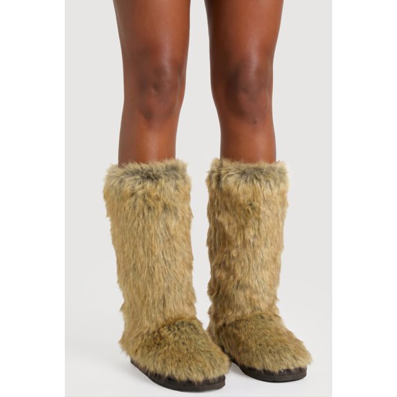 Women's Faux Fur Mid Calf Boots