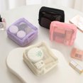 thumbnail image 2 of Bolsa de cosméticos de malla cuadrada, bolsa de almacenamiento de cosméticos portátil para lápiz labial con cremallera, bolsa de almacenamiento de artículos diversos multiusos, bonita funda para estu, 2 of 5