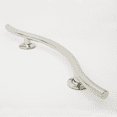 thumbnail image 5 of 30-inch Designer Maverick Double Arched Curved/Wave Bathroom Shower Grab Bar, Polished, 5 of 7
