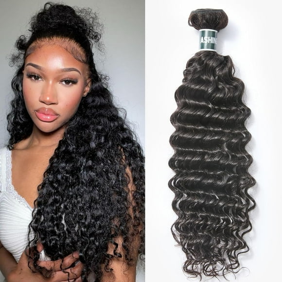 Hair Bundle ASHINE Deep Wave, cabello crudo camboyano, 60 cm