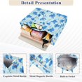 thumbnail image 3 of FORMRS Womens Corduroy Tote Bag Crossbody Shoulder Purse Handbag with Detachable Strap, Blue Flowers Pattern, 3 of 7