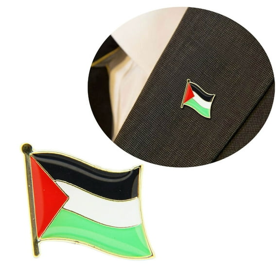 AOOOWER Palestine Flag Pin For Backpacks Hat Bag Clothes Patriotic Badge Enamel Pin