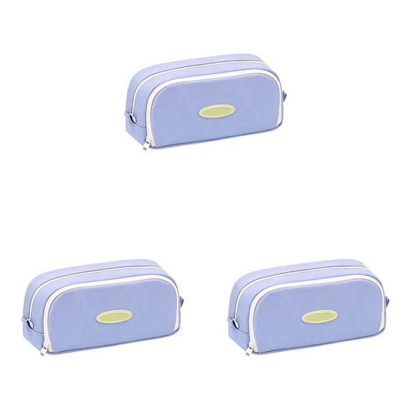 Large Capacity Pencil Case A — Double Layer Canvas Pen Bag with Wide Opening, Aesthetic Zip Pouch Stationery Organizer for Office and Travel