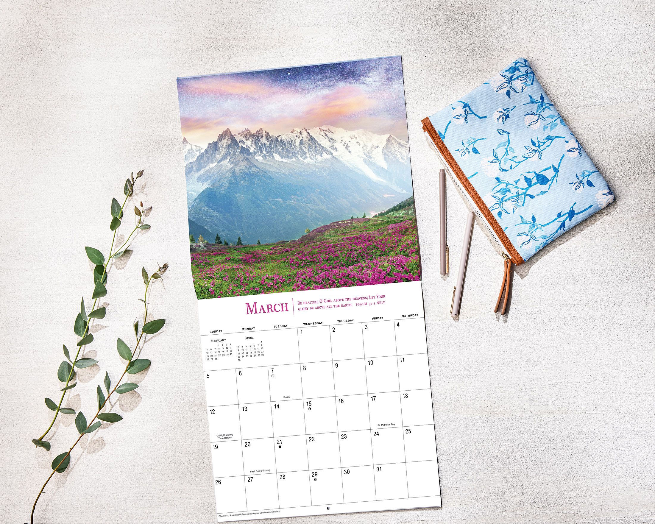 2023-12 Month Calendar- Mountains 12x12 Hanging Wall Calendar by DaySpring