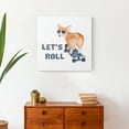 thumbnail image 4 of Creative Products Let's Roll Corgi 20x20 Canvas Wall Art, 4 of 5
