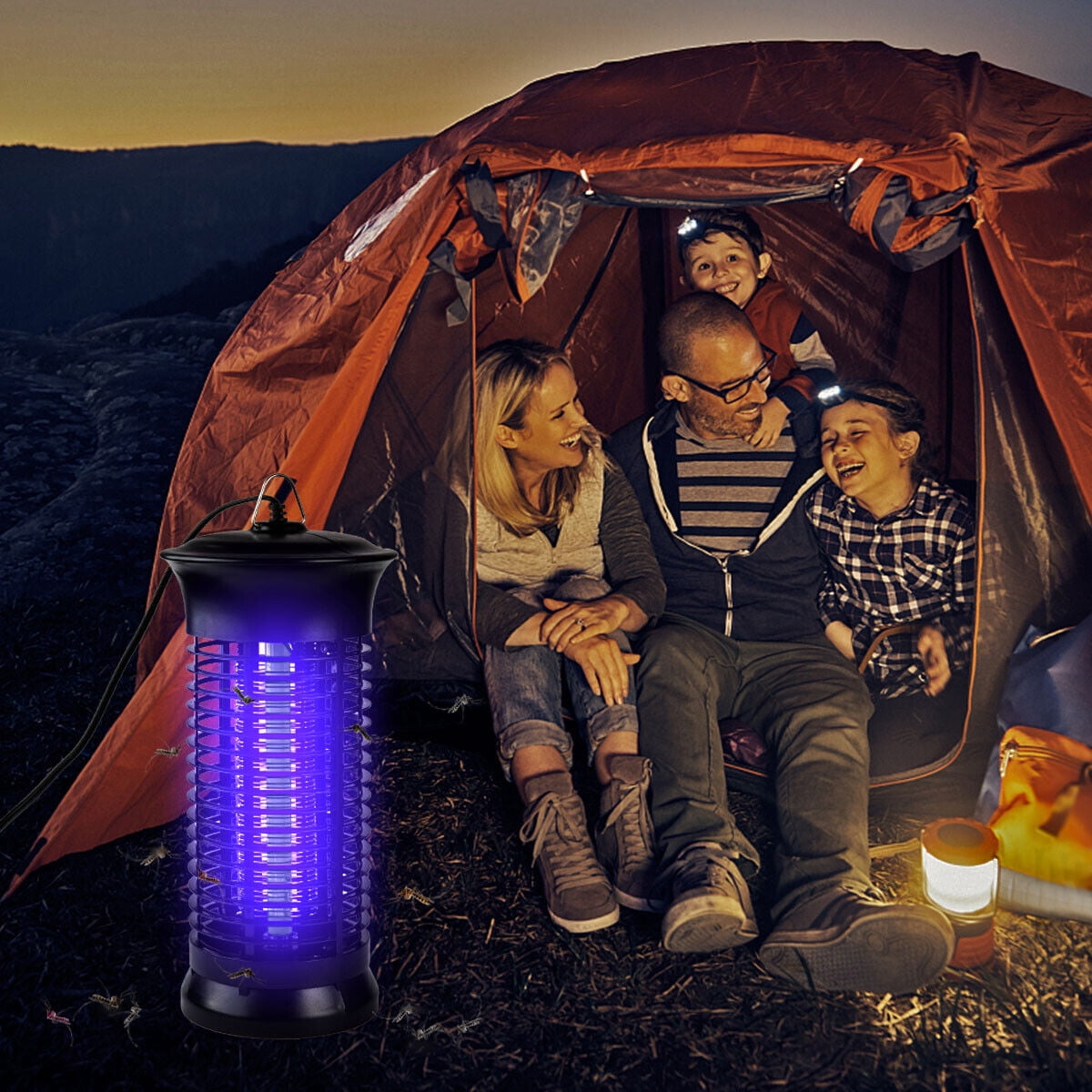 Electric Fly Bug Zapper Mosquito Insect Killer LED Light Trap Pest Control Lamp Black