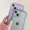 thumbnail image 6 of for iPhone 14 Plus Case, Cute Curly Wave Frame Shape Design Soft TPU Bling Glitter Star Shiny Phone Case with iPhone 14 Plus, Shockproof Protective Cover Case for Women Girls, Blue-1, 6 of 12