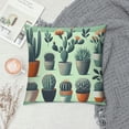 thumbnail image 2 of YANMS Succulent Plants Throw Pillow Covers Potted Cactus Western Spring Farmhouse Bedroom Sofa Patio Living Room Cushion Pillowcases White, 2 of 5