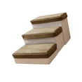 thumbnail image 3 of Almencla Dog Ramps Steps 3 Step Cats Comfortable Small Pets Dog Stairs for Small Dogs Cyan color, 3 of 8