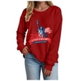 thumbnail image 6 of Leey-World 4th Of July Long Sleeve Shirts Women USA T Shirt Patriotic American Flag Men Women Kids July 4th T-Shirt(Red,2XL), 6 of 9