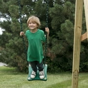 Swing-N-Slide Stand-Up Swing for Backyard Swing Sets with 14 in x 14 in Base - Green with Green Coated Chains