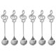 thumbnail image 1 of 6 Pack Cute Teaspoons Stainless Steel Musical Notation Shaped Coffee Spoons Dessert Cake Ice Cream S, 1 of 5