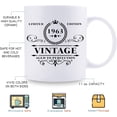 thumbnail image 5 of 1963 Birthday Gifts for Women Men - 1963 Vintage 11 oz Coffee Mug - Great 1963 Birthday Gifts for Dad Mom Uncle Aunt Cousin Friend Sister Brother Coworker, 5 of 6