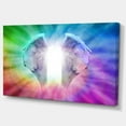 thumbnail image 2 of Angel Wings on Rainbow Background - Abstract Canvas Art Print, 2 of 3