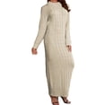 thumbnail image 3 of Frontwalk Long Sleeve Dress for Womens Winter Sweaters Pullover Dress Slim Fit Maxi Dress Clubwear Party Cocktail Dress, 3 of 6