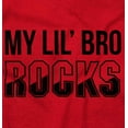 thumbnail image 2 of My Lil Bro Rocks Cute Brother Romper Boys or Girls Infant Baby Brisco Brands 12M, 2 of 6