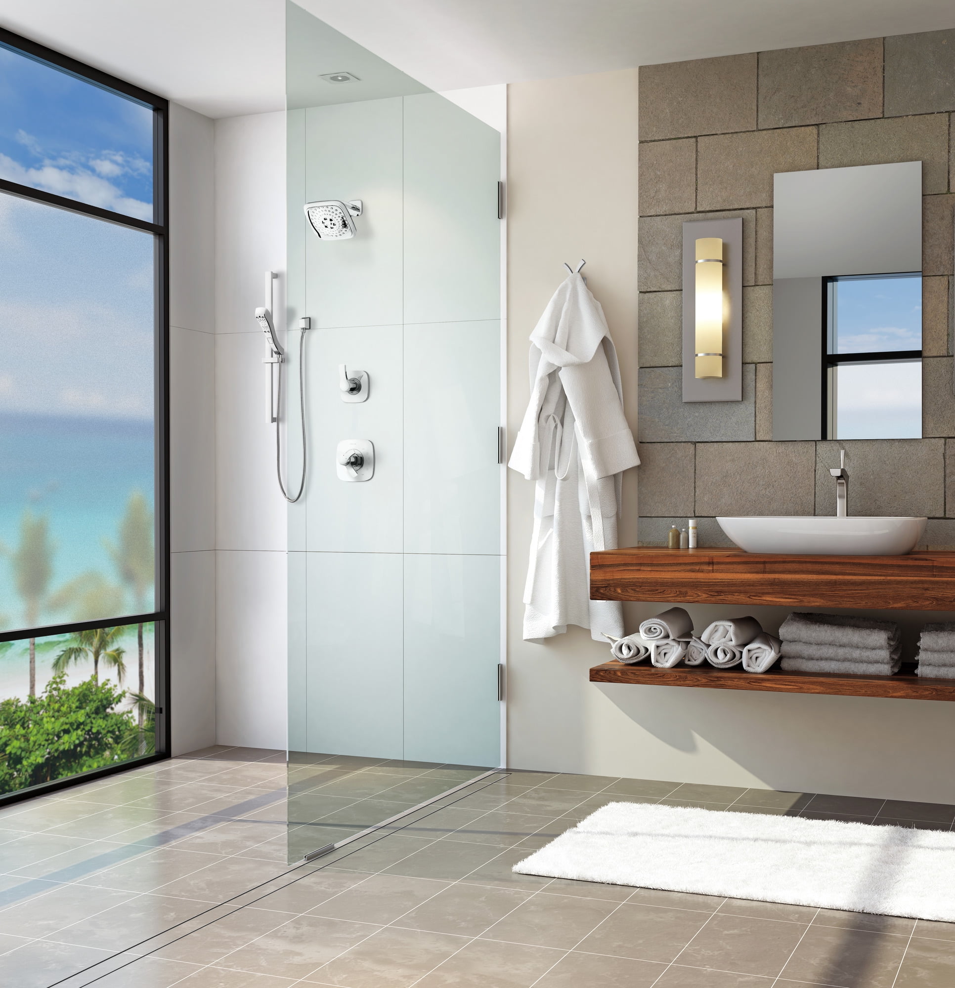 4-Spray H2Okinetic® Slide Bar Hand Shower in Chrome 51552