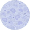 thumbnail image 1 of Ahgly Company Machine Washable Indoor Round Transitional Lavender Blue Area Rugs, 8' Round, 1 of 7