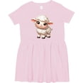 thumbnail image 3 of Inktastic Cute Fluffy Lamb Girls Toddler Dress, 3 of 5