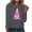Gray, variant on Yxbdin Womens Breast Cancer Awareness Shirts Funny Pink Ribbon Graphic Tees Crewneck Long Sleeve Fashion Tops Cancer Fighter Tshirts