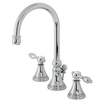 Kingston Brass KS2981TAL Tudor Widespread Bathroom Faucet with Brass Pop-Up, Polished Chrome