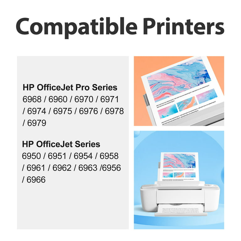 4PK Set Fits HP 902XL Ink Cartridge Officejet Pro 6960 6962 6968 6970 6975  6978