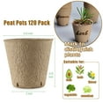thumbnail image 4 of Fabulas 120 Pack Peat Pots for Seedlings, 3.15 Inch Biodegradable Seed Starter Planting Pots for Seedlings, 4 of 6