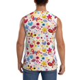thumbnail image 4 of Uemuo Cute Butterfly Flowers Pattern Men's Sleeveless T-Shirt,Muscle Athletic Tank Top, Moisture-wicking Quick-dry Breathable Classic Tee Top for Gym Run Outdoor Sports-, 4 of 8