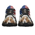 thumbnail image 4 of Basset Hound American flag Shoes Patriot Sneakers Lightweight Comfortable Running Shoes for Men Women Black Size 7, 4 of 6
