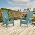 thumbnail image 2 of ACEGOSES Folding Adirondack Chair,Outdoor Patio Chair w/ Wide Armrests, Lake Blue/1Pc, 2 of 7