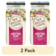 (2 pack) New England Coffee Donut Shop Blend Ground Coffee, 22 oz