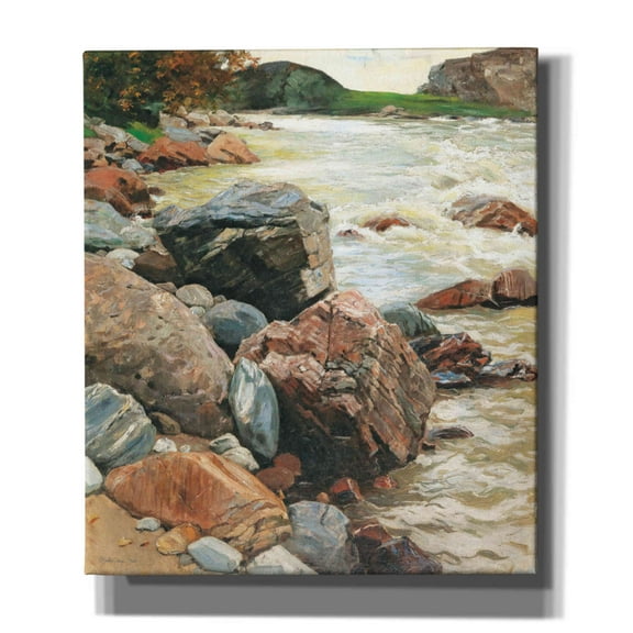 Epic Graffiti'River Rocks' by Stellar Design Studio, Giclee Canvas Wall Art, 26"x30"