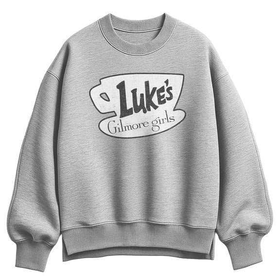 Gilmore Girls - Lukes Coffee  - Ladies Oversized Fleece Crew Sweatshirt