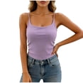 thumbnail image 4 of LILIYA Tank Top with Built In Bra 2 In 1 Slim Fit Classic Camisole Activewear Gym Sports Wirefree Support Sleeping Traveling Cami Undershirt, 4 of 9
