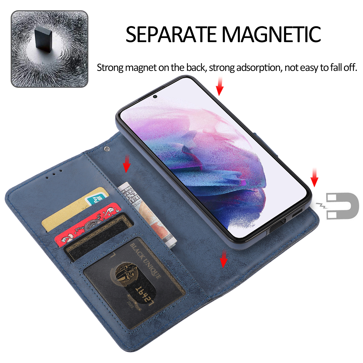 MEMAXELUS Compatible with Samsung Galaxy S22 5G Case Wallet Phone Case with  Kickstand Card Holder Slot Magnetic Flip Case Luxury PU Leather Shockproof